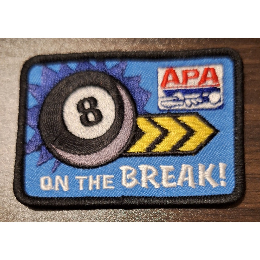 8 BALL APA On the BREAK Patch Patch American‎ Poolplayers ASSOCIATION 8-ball